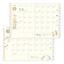 Midori 2026 A6 Pocket Diary Monthly/Weekly Cat
