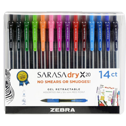 Zebra Sarasa Dry X20, 14 Count Set
