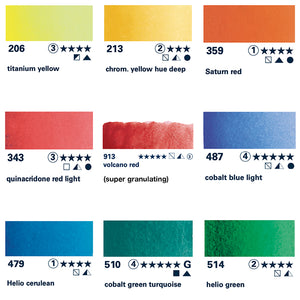 Schmincke HORADAM® Aquarell Exceptional Color Evan Woodruffe Special Edition Set 9 x 1/2 pans