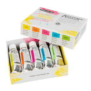 Schmincke Akademie Neon Set of 5, 5ml tubes