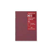 TRAVELER's Passport Size Refill Blank