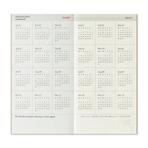 TRAVELER'S notebook 2026 Weekly + Memo (Regular Size)