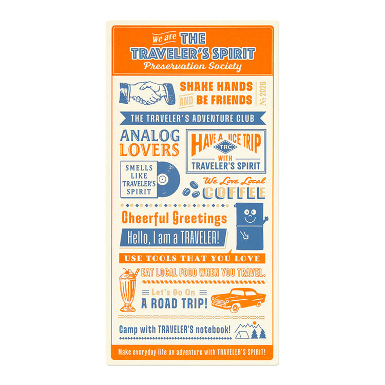 TRAVELER'S notebook Plastic Sheet 2026 (Regular Size)