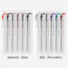 TSUKI no IRO: Uniball One 0.38mm - Set of 6 with Case July-December