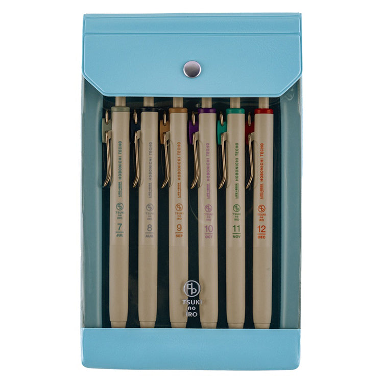 TSUKI no IRO: Uniball One 0.38mm - Set of 6 with Case July-December
