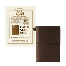 TRAVELER’S Notebook Card Size 20th Anniversary Set, Brown