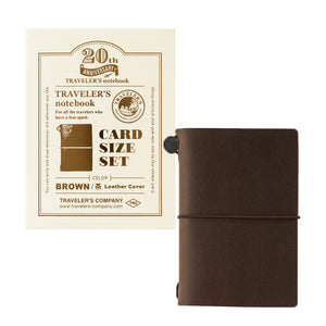 TRAVELER'S Notebook Card Size 20th Anniversary Set, Brown – ARCH