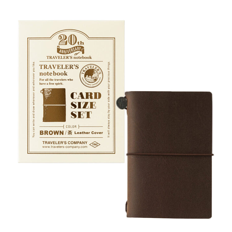 TRAVELER'S Notebook Card Size 20th Anniversary Set, Brown – ARCH