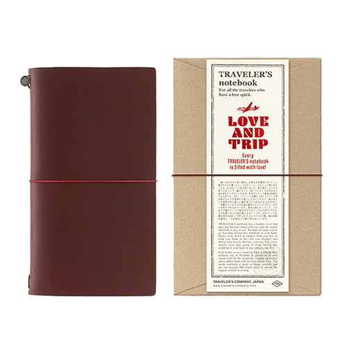 Traveler's Company Love and Trip RED Notebook Regular Size Limited Edition