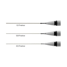 Winsor & Newton Black Fineliner Pens Set - 0.5, 0.8, 1.0