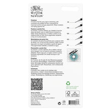Winsor & Newton Black Fineliner Pens Set - Assorted Set