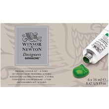 Winsor & Newton Designer Gouache Primary Color Set of 6 tubes