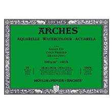Arches Watercolor Block 140LB, Natural White, Cold Press in Various Sizes