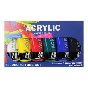 ARCH Value Series Acrylics Set of 6 / 200ml tubes