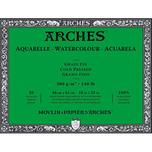Arches Watercolor Block 140LB, Natural White, Cold Press in Various Sizes