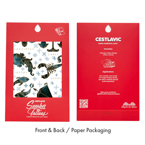 Cestlavic Sneaker Tattoos® in Midnight Stargazing 4 Sheets