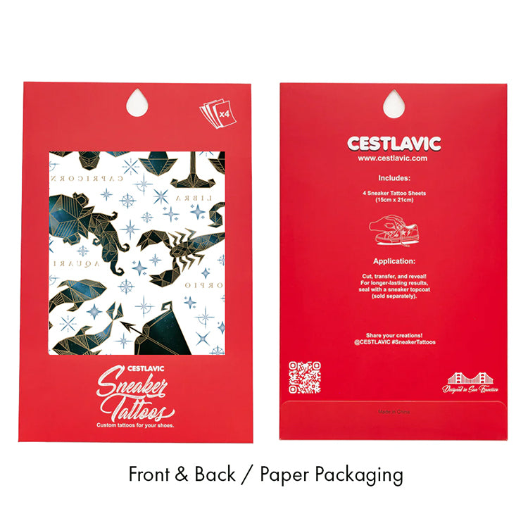 Cestlavic Sneaker Tattoos® in Midnight Stargazing 4 Sheets