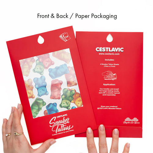 Cestlavic Sneaker Tattoos® in Gummy Bears 4 Sheets