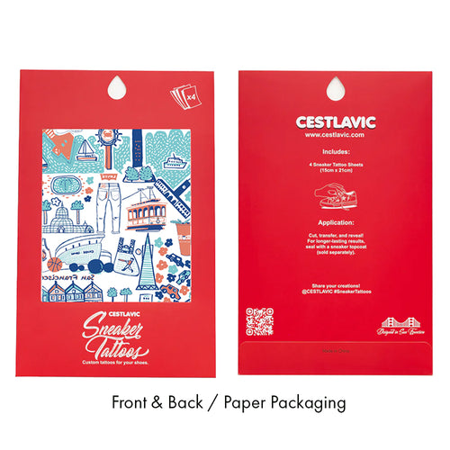 Cestlavic Sneaker Tattoos® in Cali Vibes 4 Sheets