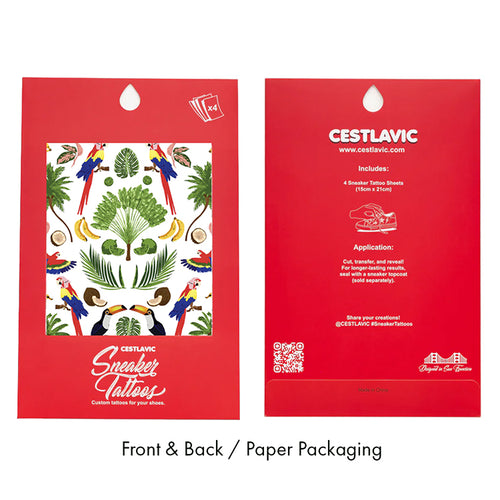 Cestlavic Sneaker Tattoos® in Tropical Island 4 Sheets