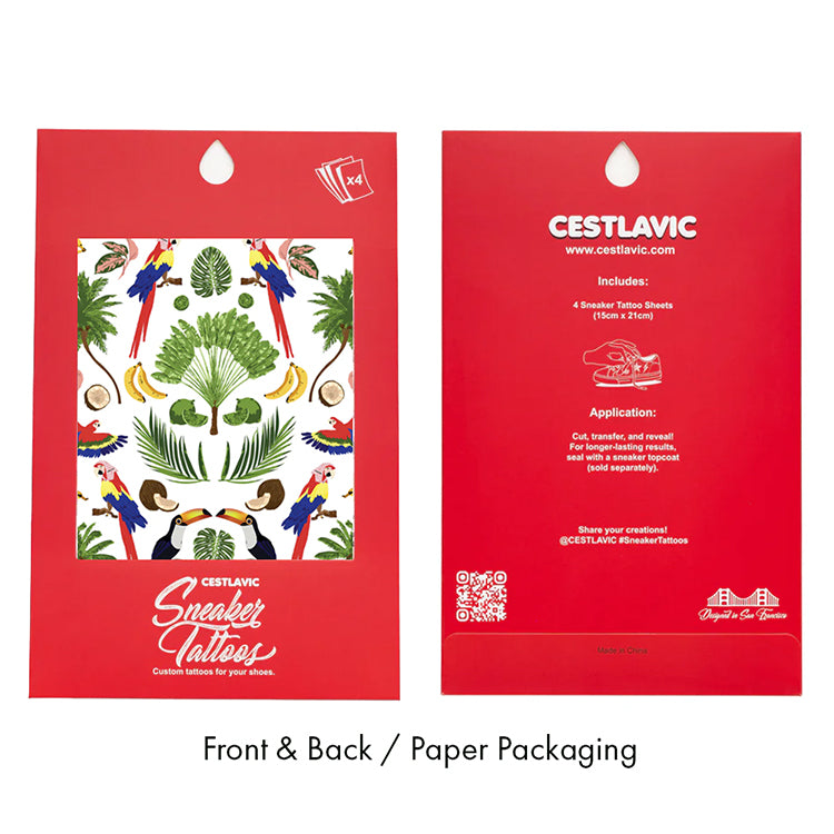 Cestlavic Sneaker Tattoos® in Tropical Island 4 Sheets