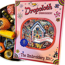 Dropcloth DIY Embroidered Gingerbread House Ornaments Kit / 4 designs