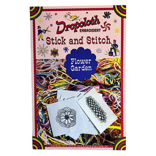 Dropcloth Flower Garden Stick & Stitch set/8