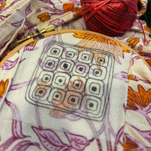 Dropcloth Quilt Squares Stick & Stitch Set/8