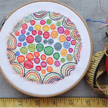 Dropcloth Colorburst! Bubblegum Printed Embroidery Sampler