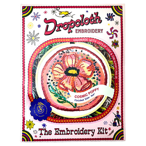 Dropcloth Cosmic Poppy Embroidery Sampler Kit