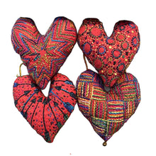 Dropcloth Embroidery DIY Embroidered Heart Ornaments, 4 Designs