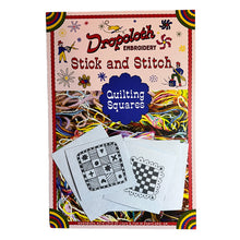 Dropcloth Quilt Squares Stick & Stitch Set/8