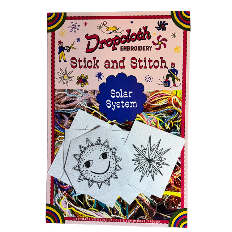 Dropcloth Solar System Stick & Stitch Set/8