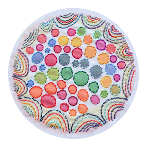 Dropcloth Colorburst! Bubblegum Printed Embroidery Sampler