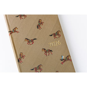 Hobonichi Techo Weeks 2026 - Bow & Tie: Galloping Horses (Japanese Version)