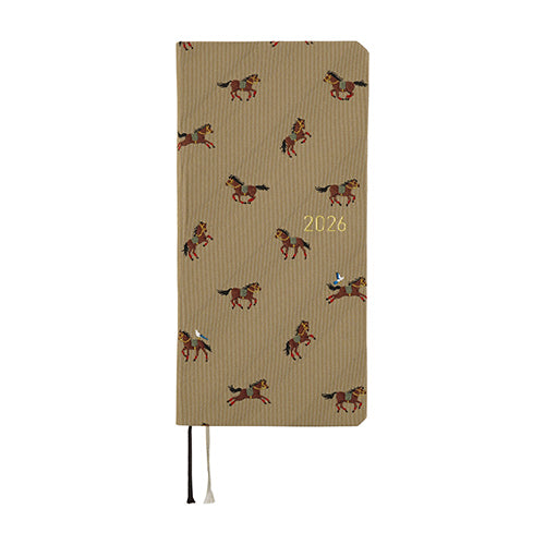 Hobonichi Techo Weeks 2026 - Bow & Tie: Galloping Horses (Japanese Version)
