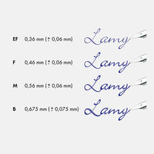 Lamy Fountain Pen Nibs in Black or Polished Steel
