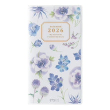 Midori 2026 Slim Pocket Diary (Monthly) Country Time Flower
