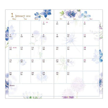 Midori 2026 Slim Pocket Diary (Monthly) Country Time Flower