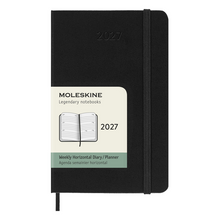 Moleskine Weekly Horizontal Pocket Black Soft Cover 2027