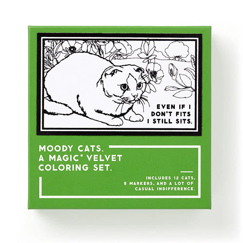 Moody Cats: A Magic Velvet Coloring Set