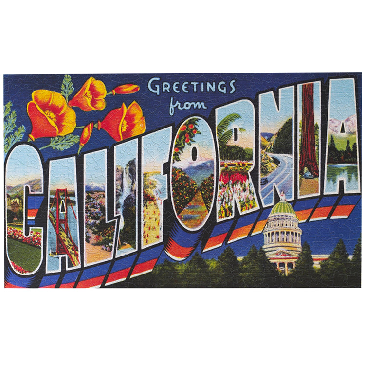 Oakland Puzzle Company Greetings from California 500-piece Jigsaw Puzzle
