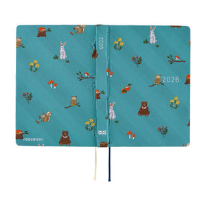 Hobonichi Techo HON 2026, A6, Bow & Tie: In the Forest