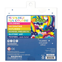 Ooly Rainbow Sparkle Glitter Markers, Set of 15