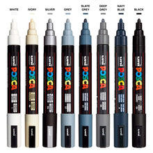 POSCA Paint Markers, Monotone Shades, PC-5M Medium Set of 8