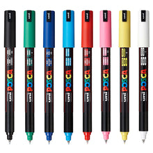 POSCA Paint Markers, PC-1MR Extra Fine Tip Set of 8, Primary Colors