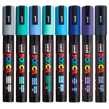 POSCA Paint Markers, Cooltone Shades, PC-5M Medium Set of 8