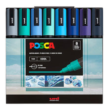 POSCA Paint Markers, Cooltone Shades, PC-5M Medium Set of 8