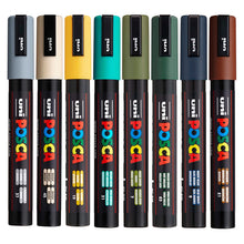 POSCA Paint Markers, Earthtone Shades, PC-5M Medium Set of 8