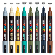 POSCA Paint Markers, Earthtone Shades, PC-5M Medium Set of 8